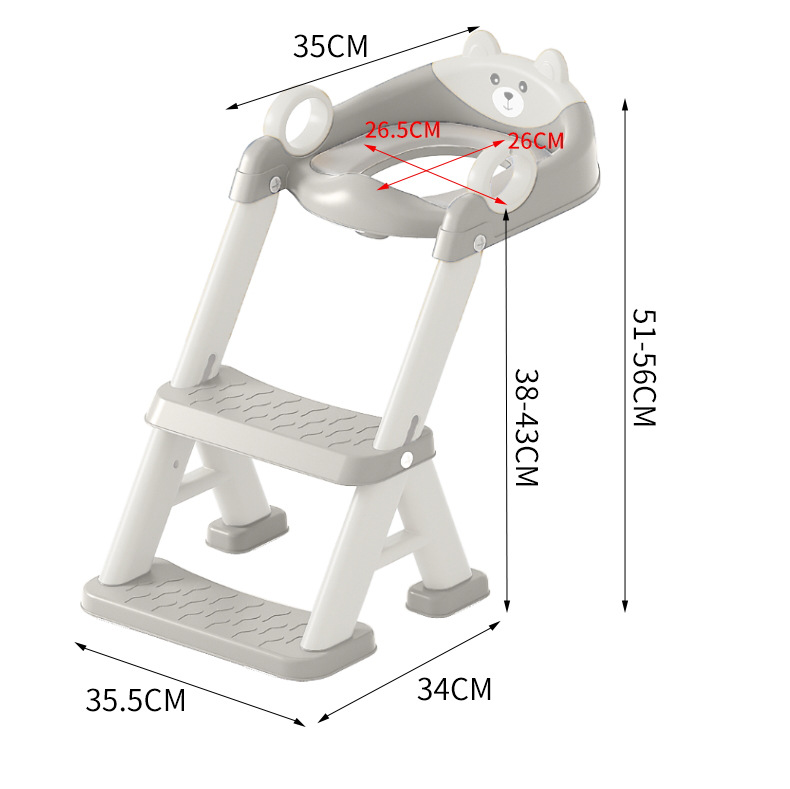 Cartoon Children's Toilet Toilet Widened and Widened Auxiliary Toilet Pad Rack Ladder for Boys and Girls, Babies and Children