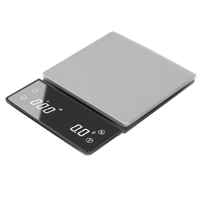 Manufacturer Stainless Steel Coffee Scale Smart Timing 0.1g Measurement Hand-Brewed Coffee Digital Scale Kitchen Scale in Stock