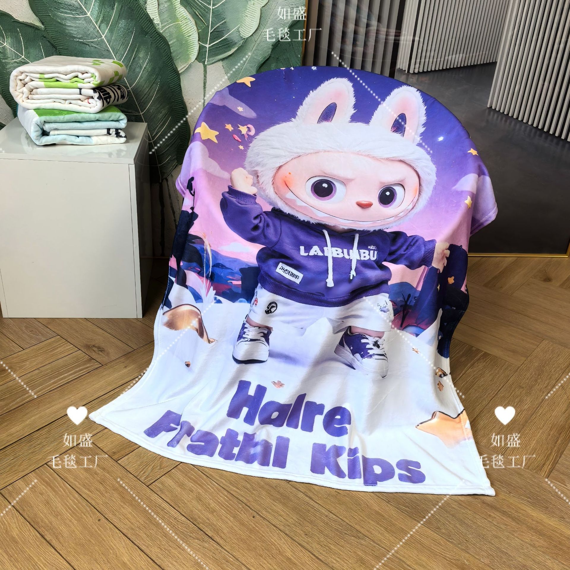 Customized Digital Printed Flannel Blanket Sublimation Milk Velvet Blanket Super Soft Velvet Nap Blanket Foreign Trade Cross-Border Gift