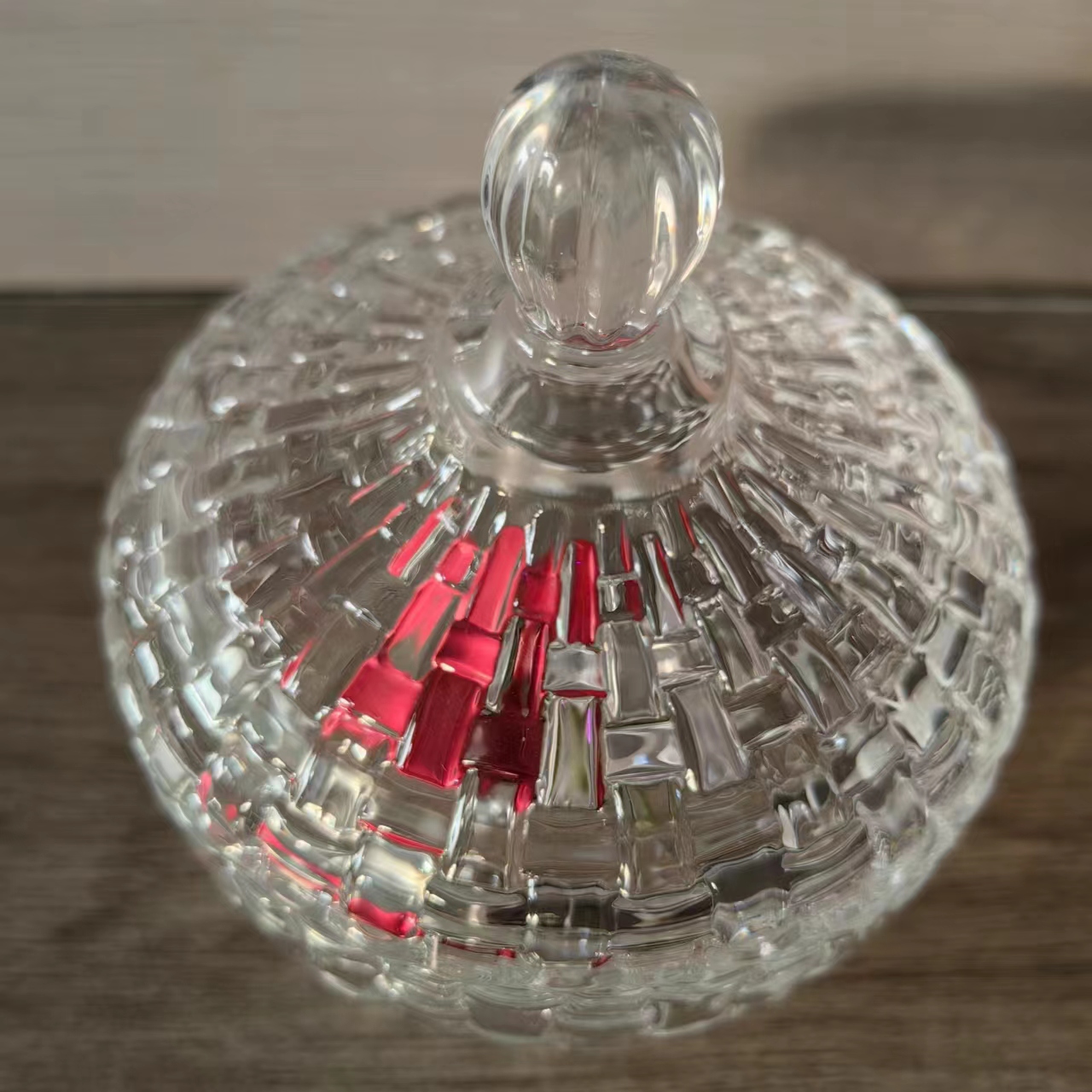 Crystal Glass Fruit Plate European Style Creative Living Room Lead-Free Candy Plate Dried Fruit Fruit Plate with Lid