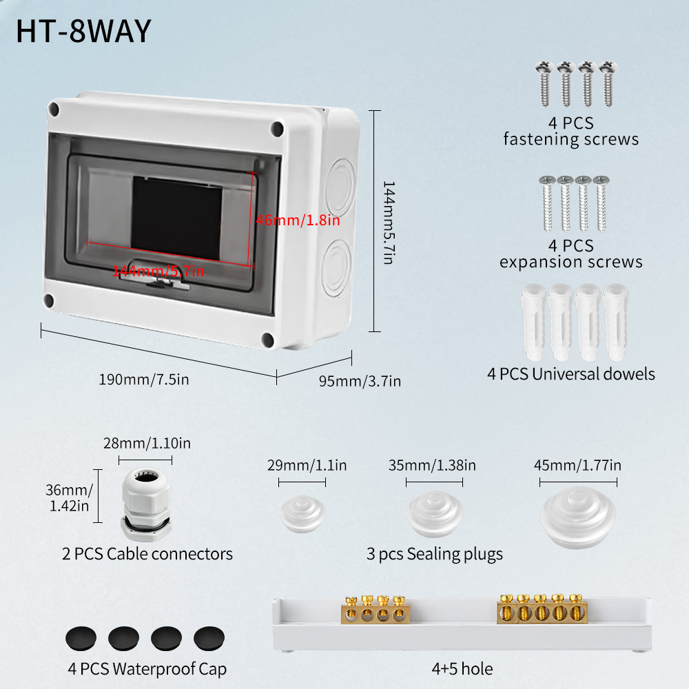 Outdoor plastic empty box waterproof HT series IP65ABS plastic empty box meter box electric gate equipment box