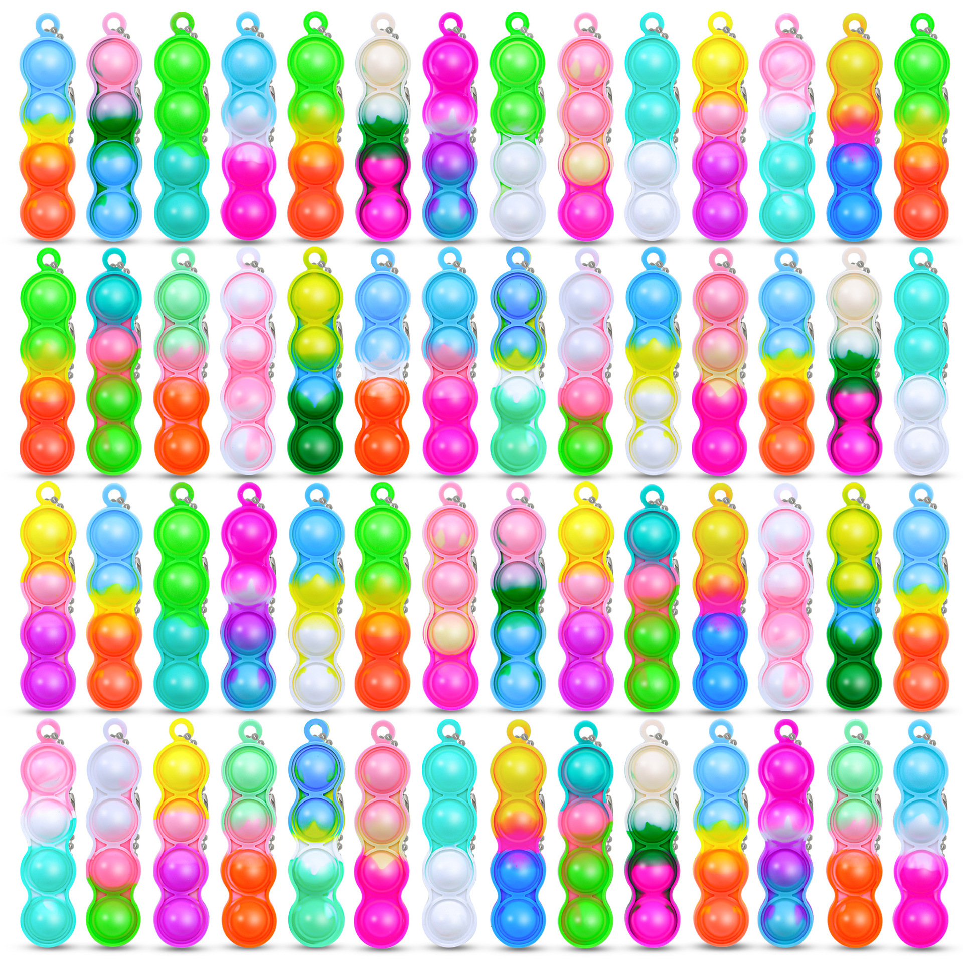 Amazon mini mouse killer pioneer keychain silicone long bubble pendant decompression Fidget children's toy