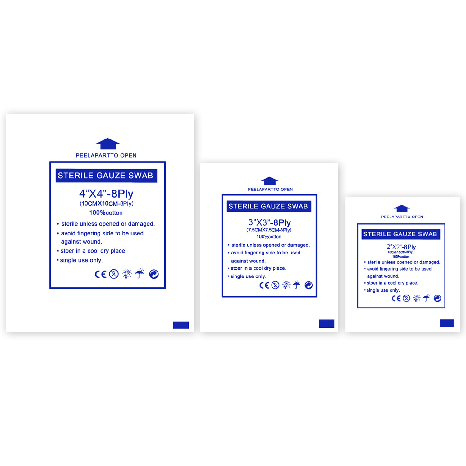 Disposable gauze piece gauze block protective first aid kit accessories absorbent cotton dressing