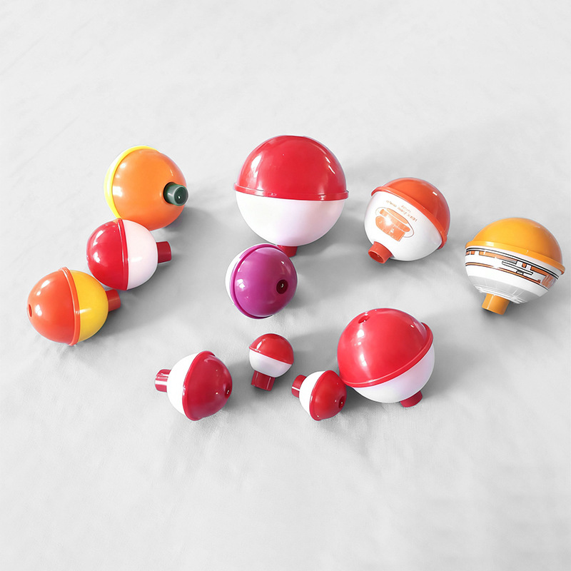 Ultrasonic Round Ball Plastic Float Red and White Fishing Float in Stock Wholesale Fishing Float Fishing Gear Accessories Round Ball Fishing Float