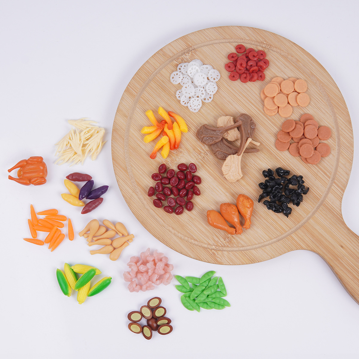 DIY имитация продуктов питания аксессуары миниатюрная еда овощи игрушка яйцо мини-гриб фрикаделька креветка