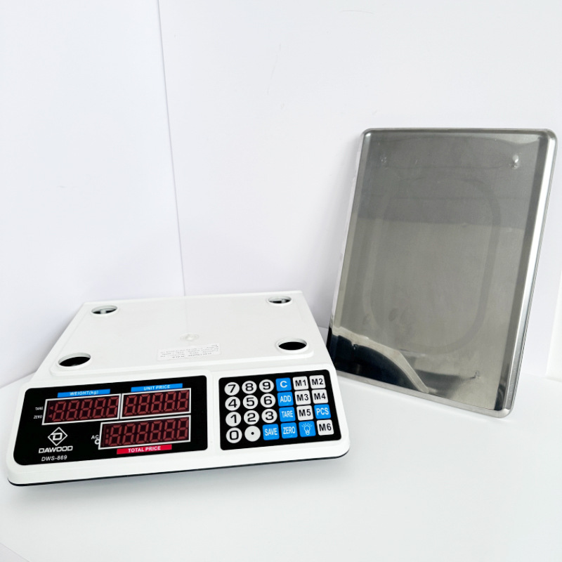 Foreign Trade English 809 Digital Price Scale Digital Bench Scale 869 Table Scale 30Kg/40Kg Fruit and Vegetable Selling Scale