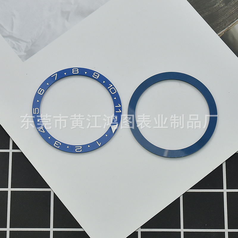 New Zirconia Ceramic Ring Mouth Haimedes Watch Bezel Scale Ring 38Mm*31.6Mm Flats Bottom Ring