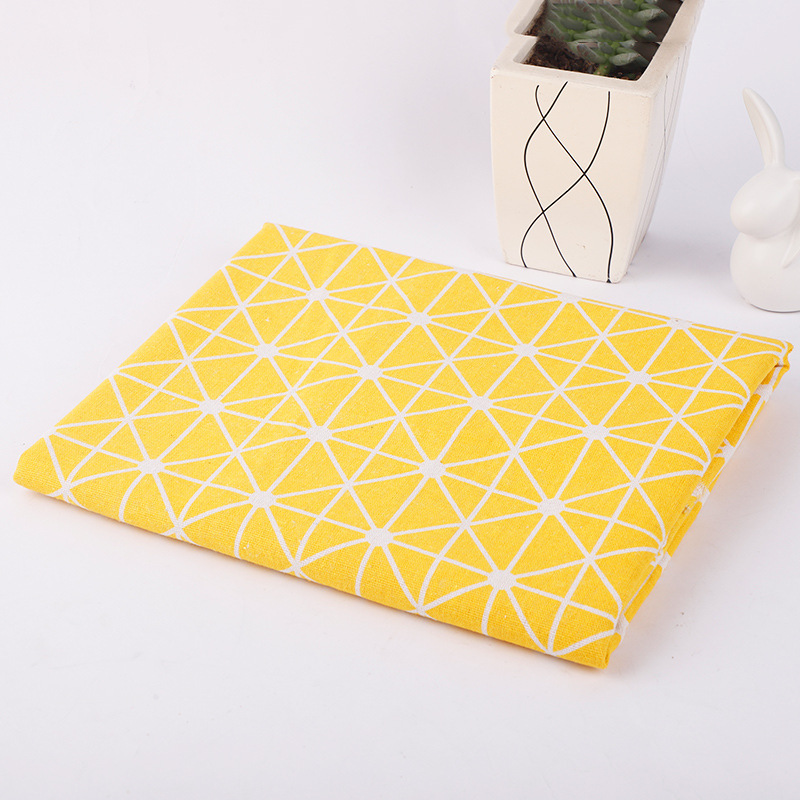 Nordic-style linen fabric fashion linen cotton-padded jacket tablecloth sofa cover printed fabric cotton linen fabric wholesale