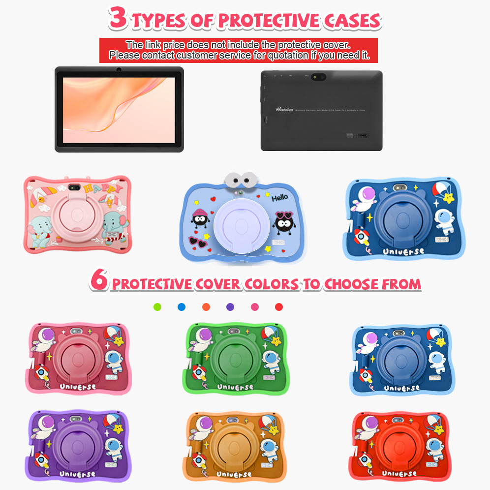 New in stock wholesale 7 inch wifi android tablet learning tutor machine with IWAWA children tablet