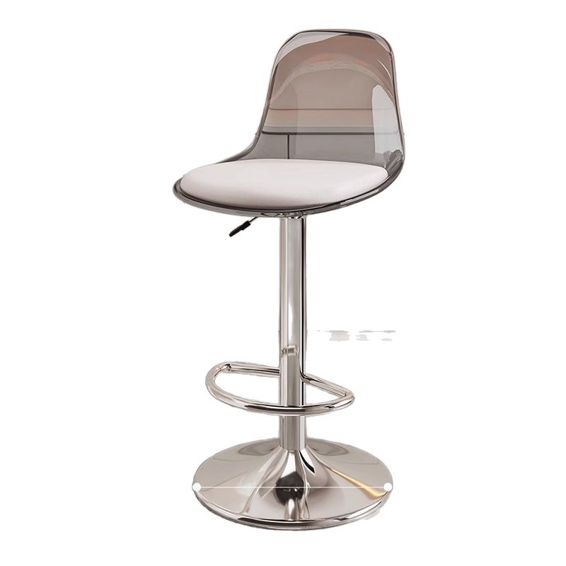 Light Luxury Nordic Bar Stool, Modern Minimalist Bar Swivel Chair, Home Lift Chair, Front Desk High Stool with Backrest