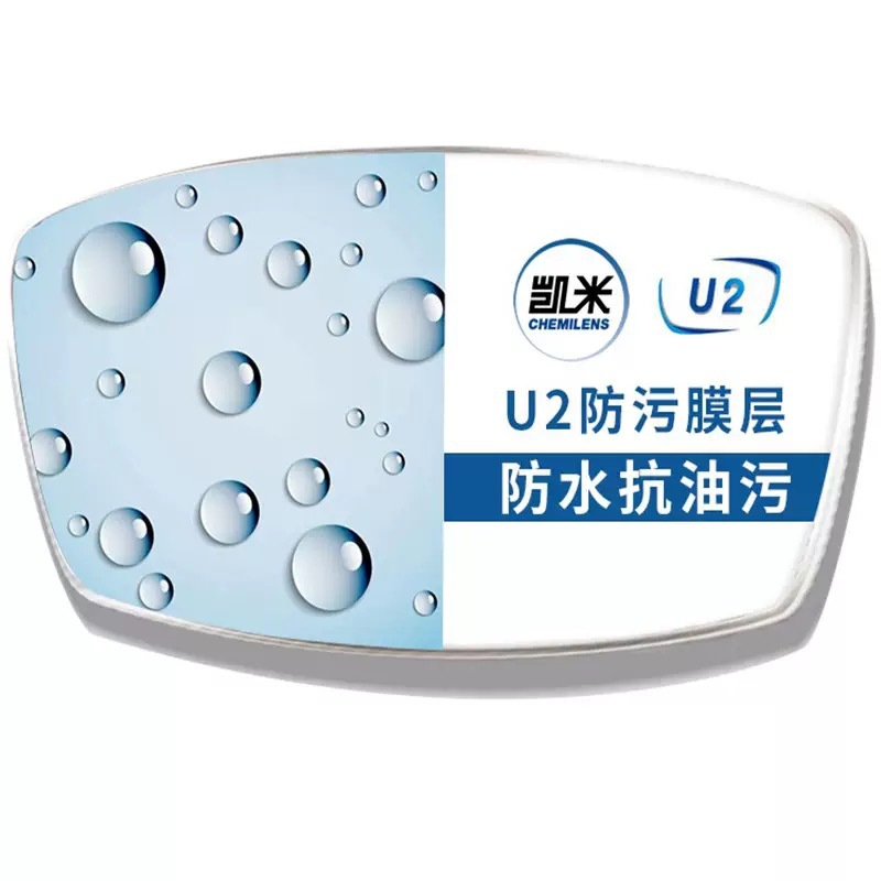 Kemi lens U6 anti-blue light ultra-thin 1.74 high myopia with glasses 1.67 aspheric U2 anti-radiation