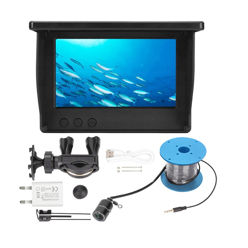 Подводный HD эхолот, визуальный дисплей рыбы, HD подводная камера, детектор рыбы, IP68 водонепроницаемый