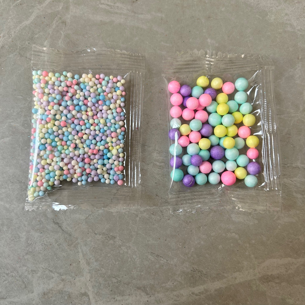 Small Bag of Foam Large Particles Macaron Colorful Foam Ball DIY Colorful Slime Guka Making Accessories Colorfulful Balls