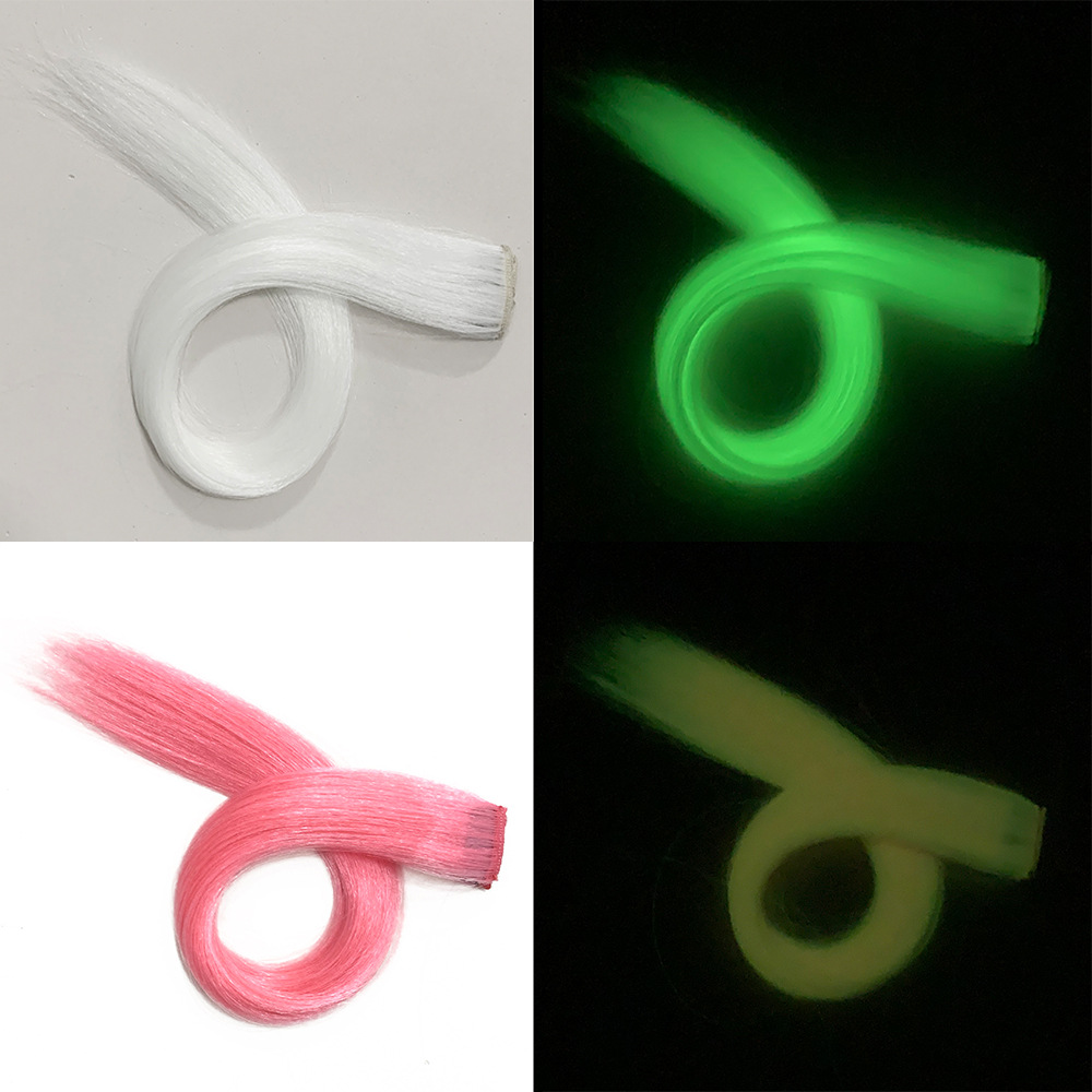 Luminous Hair Piece Color Hanging Ear Dyeing Wig Piece Absorbs Light First and Luminous Internet Celebrity Same Style Women's Straight Hair Extending Piece