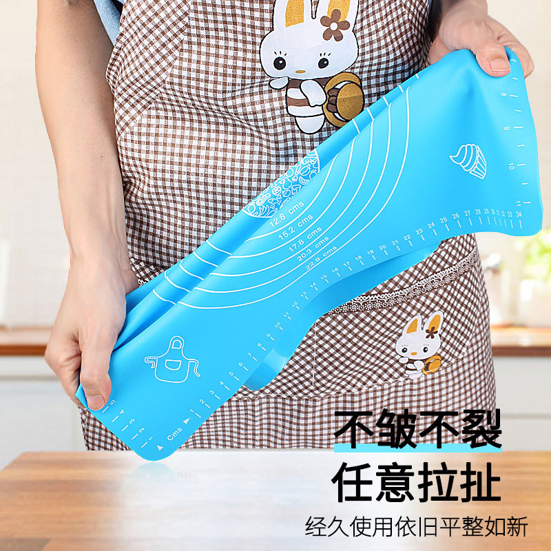 Cross-Border New Silicone Kneading Mat Large Thickened Kitchen Household Baking Tools High Temperature Resistant Chopping Board Set Wholesale