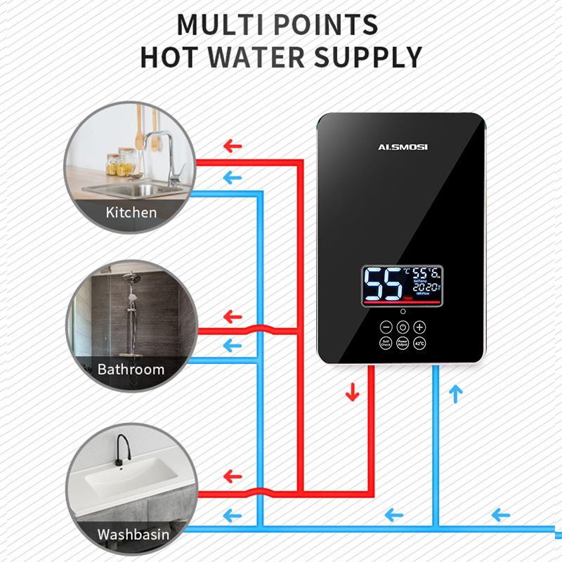 Cross-Border Supply 110V Instant Electric Water Heater Small Household Hair Salon Quick-Heat Shower Bath Constant Temperature Small Kitchen Treasure