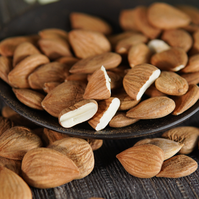 500g Xinjiang specialty raw almond nuts original non-almond authentic bitter almond Aksu straight hair
