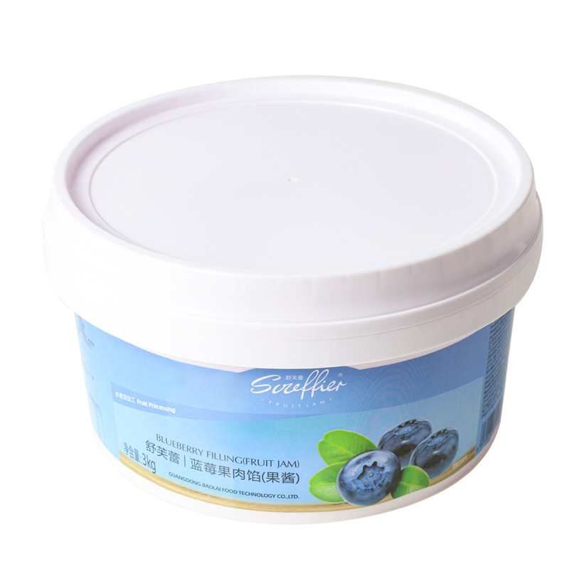 Commercial blueberry jam sandwich bread toast blueberry yam sauce large particle cake shop baking fruit stuffing large barrel