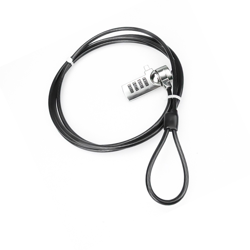 In-Stock Laptop Anti-Theft Lock with Four-Digit Combination, Portable Laptop Lock with Cable Length Approximately 1. 8m