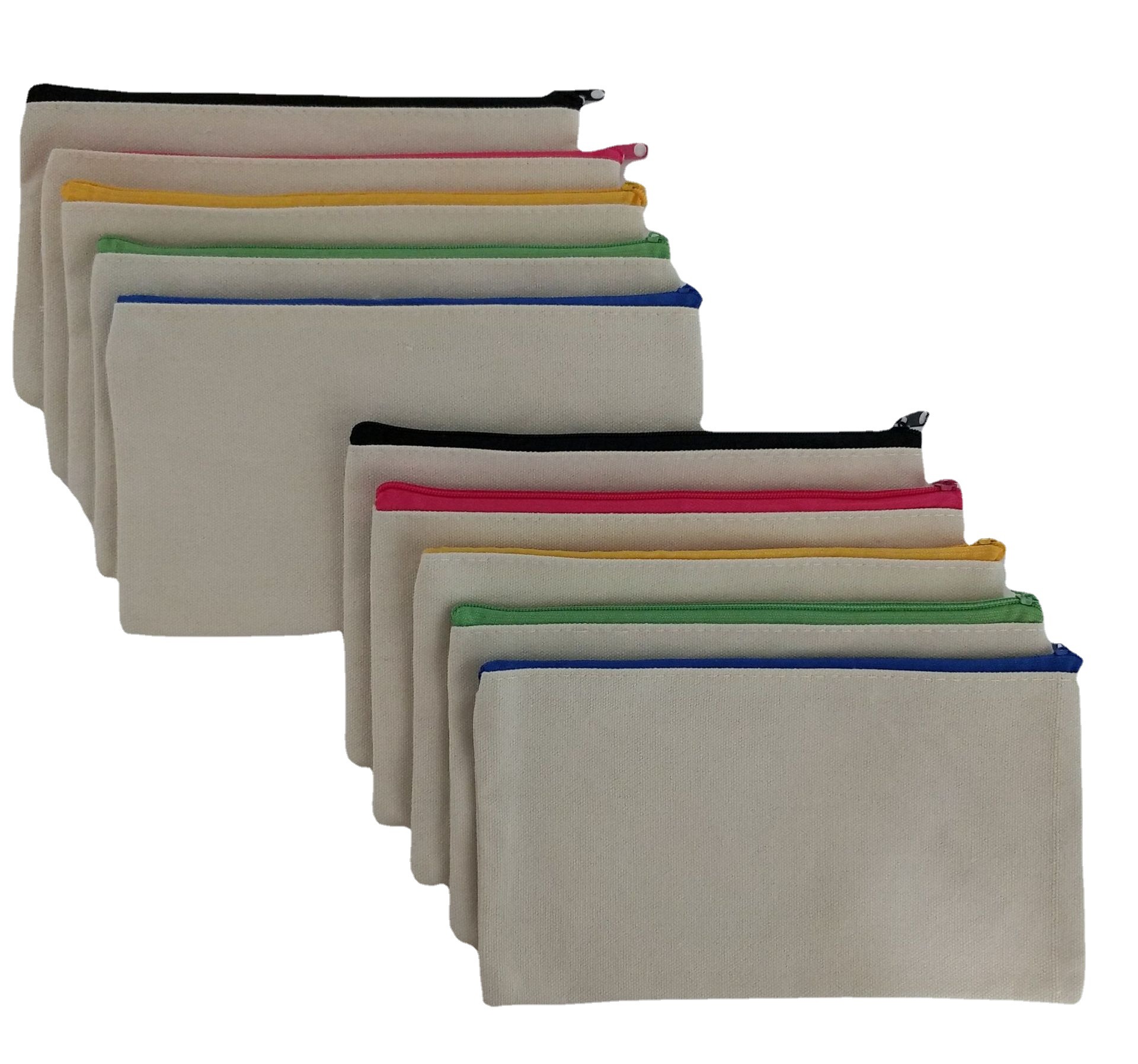 Canvas Pencil Bag Custom Blank DIY Graffiti Pencil Bag Zipper Bag Storage Bag Pencil Bag