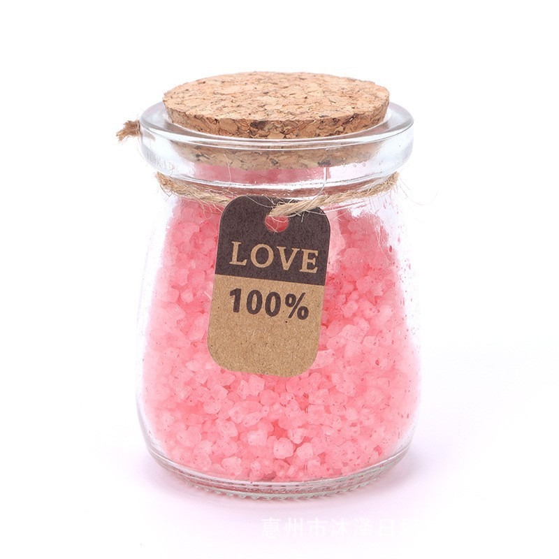 Cross-Border In-Stock Bathtub Bath Crystal Sea Salt 110g Essential Oil Bath Salt Granules Bottled Bath Factory Direct Sales