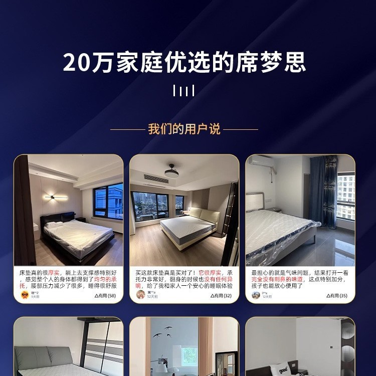 Latex Hotel and Guesthouse Simmons Mattress, 20cm Thick, for Home Use, Rental, Independent Spring Dormitory Mattress, Foshan Factory