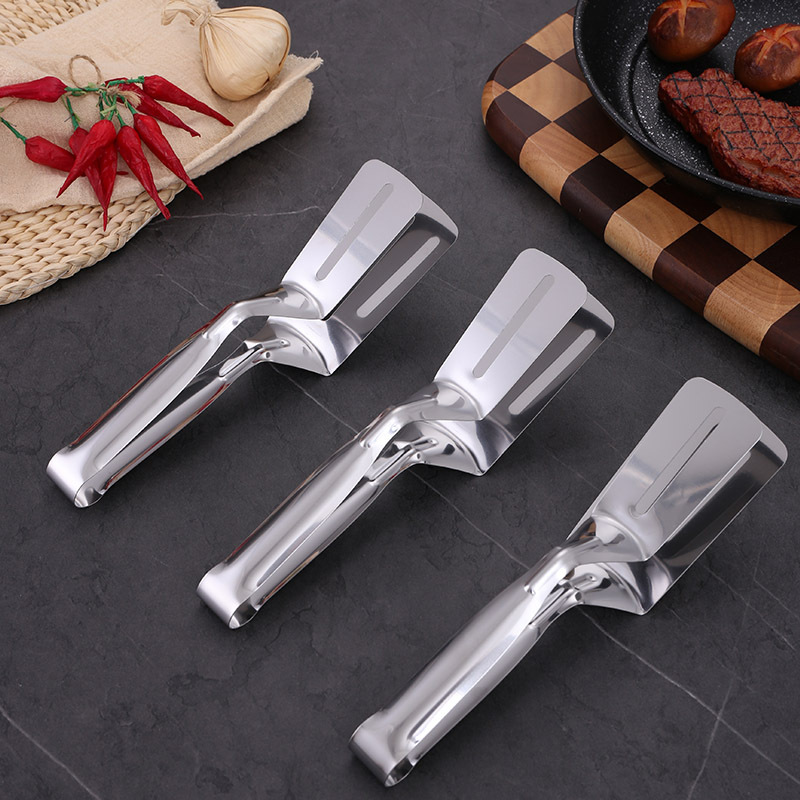 Stainless Steel Steak Spatula Barbecue Clip Home Kitchen Multi-Functional Barbecue Fish Clip Restaurant Steak Pizza Spatula