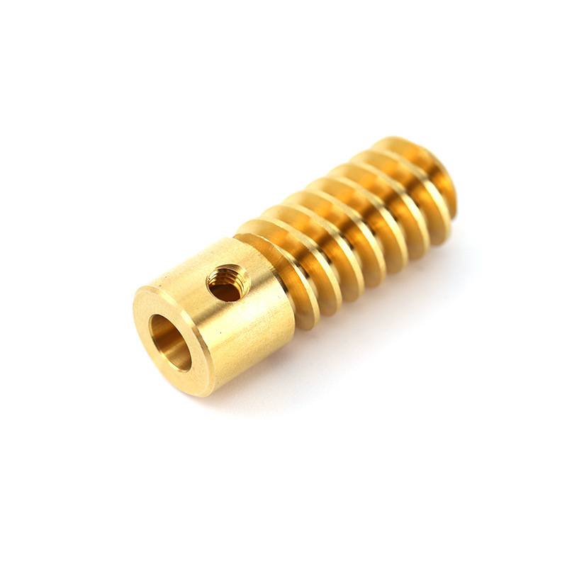 0.1-1.5 Modulus 1234 Head Brass Worm Motor Reducer Precision Small Modulus Micro Copper Worm Processing