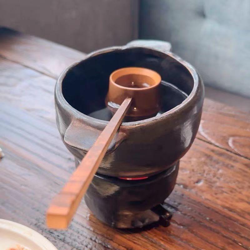 ✅ Internet Celebrity Mountain Style Antique Ceramic Insulated Tea Stove Yunnan Mushroom Hot Pot Guizhou Sour Soup Hot Pot Specialty Meal