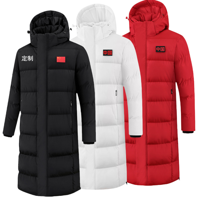 Спортивная зимняя тренировочная одежда для мужчин и женщин, длинные хлопковые куртки, униформа для тренировок футбольной команды детей, куртки с принтом