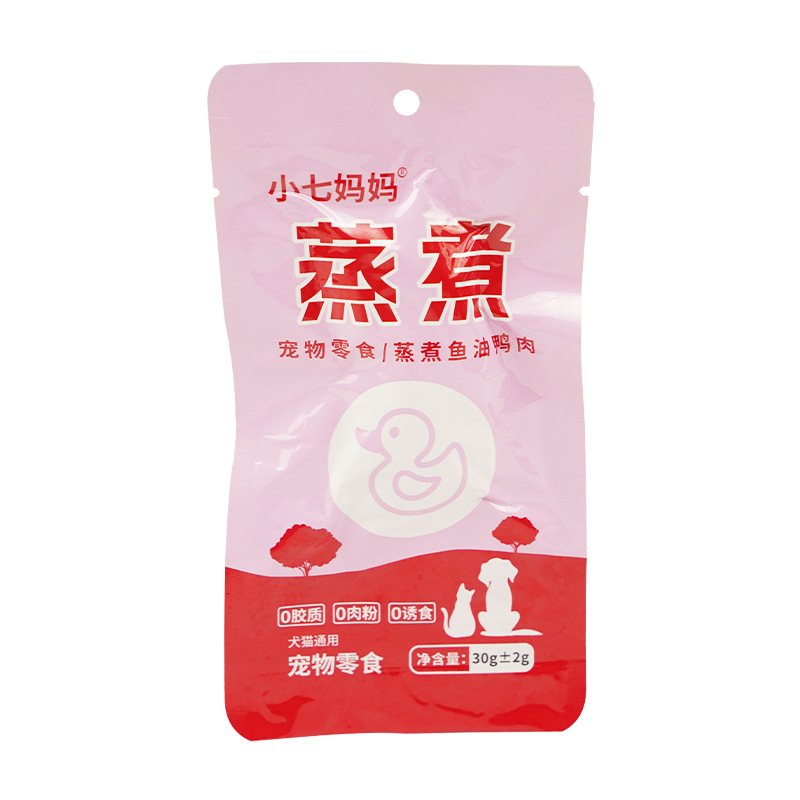 30g Pet Snacks, Steamed Duck Meat, Heat-Clearing and Fire-Removing Duck Breast, Universal Snacks for Dogs and Cats, Kittens and Adults, Cheeks