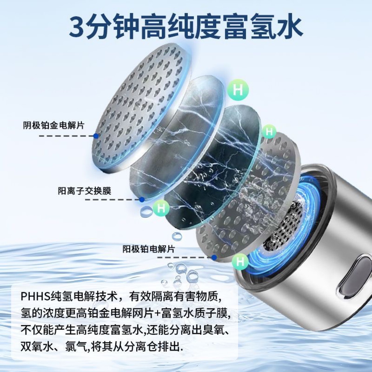Factory Direct Hydrogen Rich Water Cup Portable Hydrogen Water Cup Water Cup SPE,PEM Technology Hydrogen Water Cup in stock