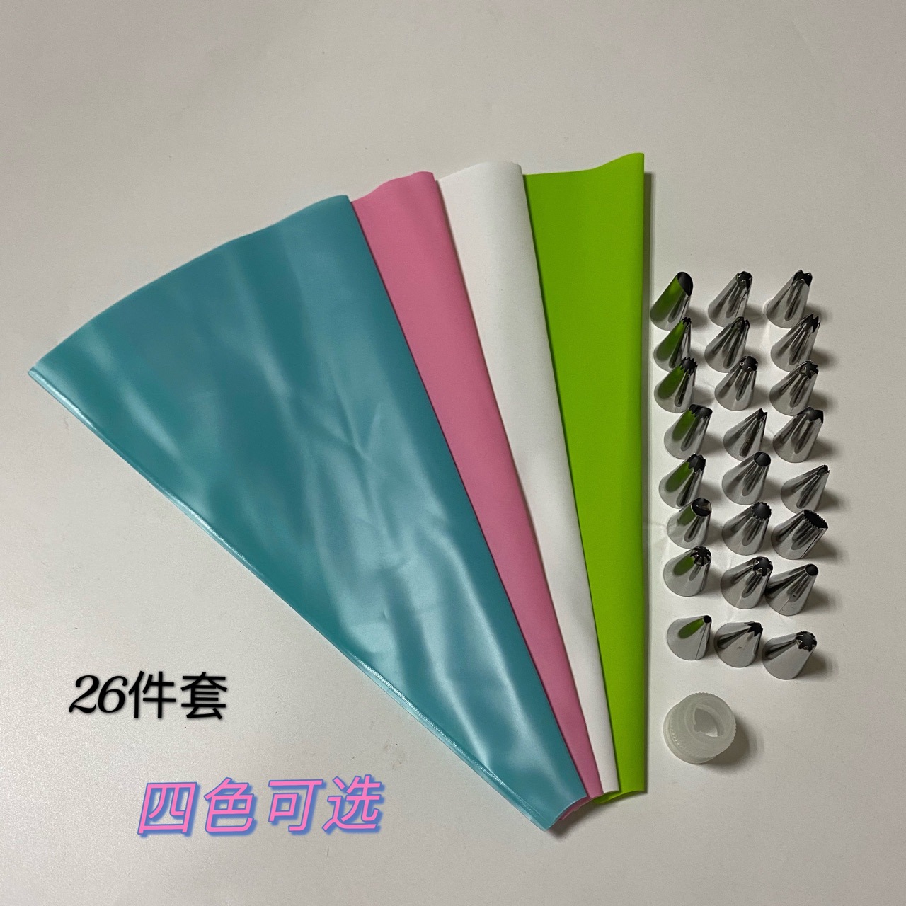 Набор из 24 насадок из нержавеющей стали с конверсионной головкой из EVA-силикона, 26 предметов, инструменты для выпечки тортов