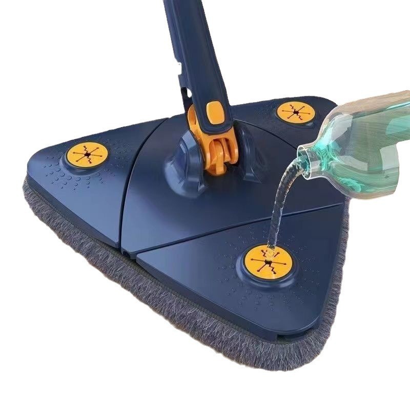 Household lazy triangle mop cloth 360 degree rotating twist water triangle mop hand-free mop cloth dual-purpose mop cloth