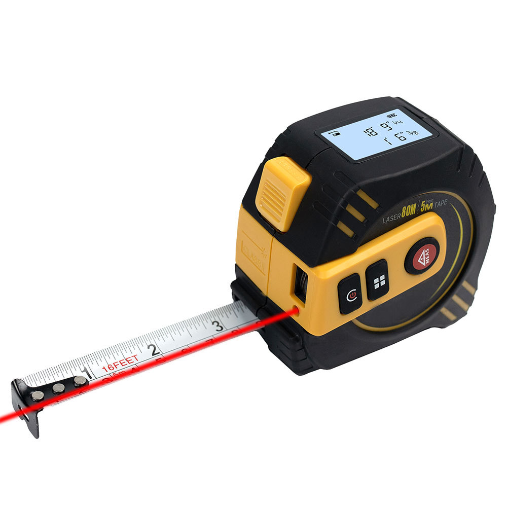 Кросс-бордовый 2в1 инфракрасный лазерный дальномер зарядка 80м 40м 5м рулетка дальномер