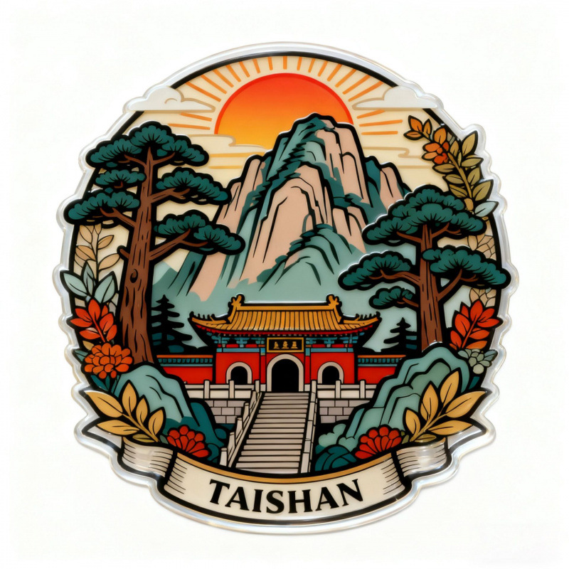 Аcrylic магнит на холодильник с изображением Великой стены и Запретного города