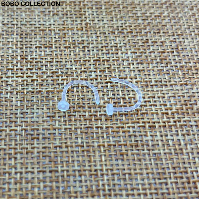 Cross-border UV transparent nose nail piercing jewelry nose ring earring flexible nose ring invisible acrylic PE nose ornaments