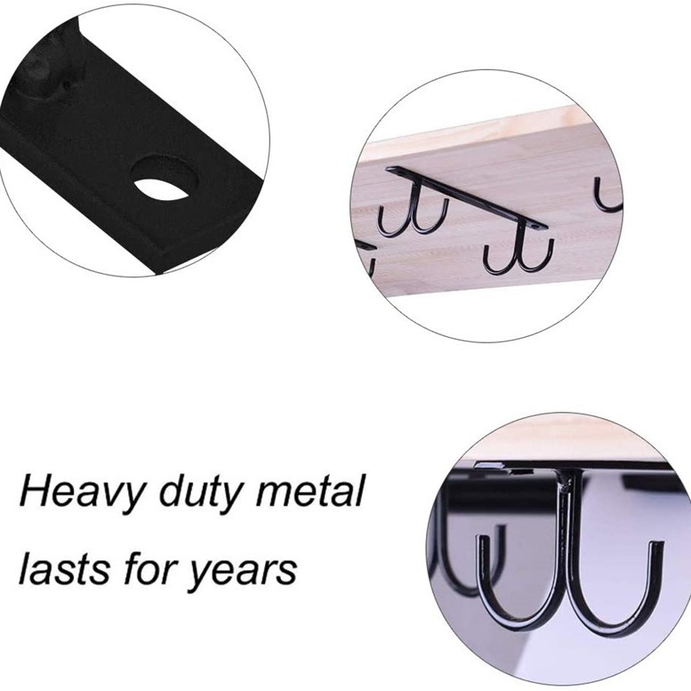 Nordic simple ear wine cup holder household kitchen cabinet mug holder upside down hanging iron coffee cup holder wine cabinet