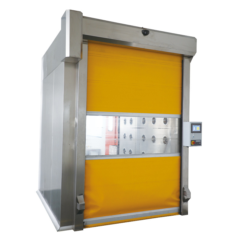 Customized Fully Automatic Induction Pvc Rapid Door for Food Workshops, 304 Stainless Steel Single-Person L-Shaped Air Shower Room, Cargo Shower Room