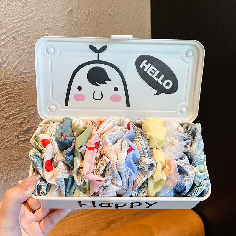 Summer New Hair Tie Set for Women, Korean Style Cute Simple Scrunchies