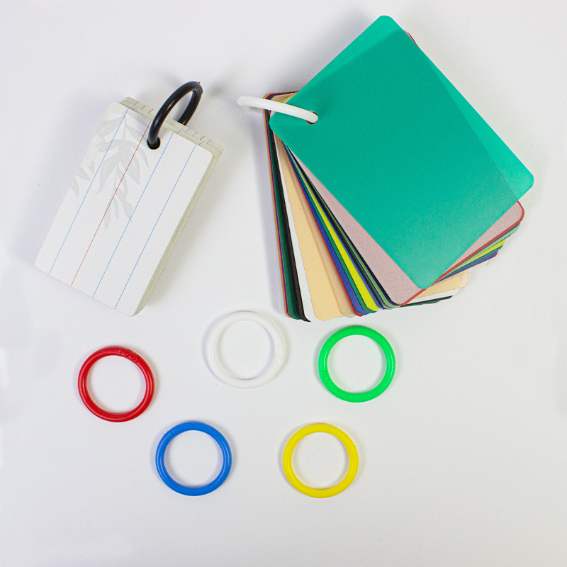 Inner Diameter 28mm Double Buckle Colorful Binding Ring Plastic Buckle Ring Book Ring Hand Account Card Loose-Leaf Ring Book Ring Movable Buckle