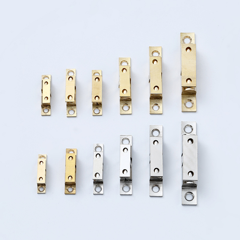 Factory direct cabinet door touch bead buckle card type cabinet door copper touch bead 50 silver brass door touch spring magnetic attraction