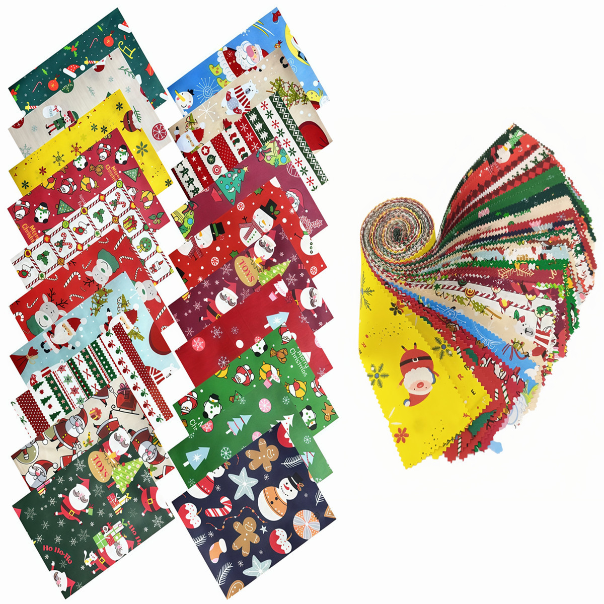 Cross-Border Exclusive Sale of Various Specifications of Christmas DIY Patchwork Strips and Cloth Blocks in Stock Wholesale. Theft of Pictures Will Be Investigated