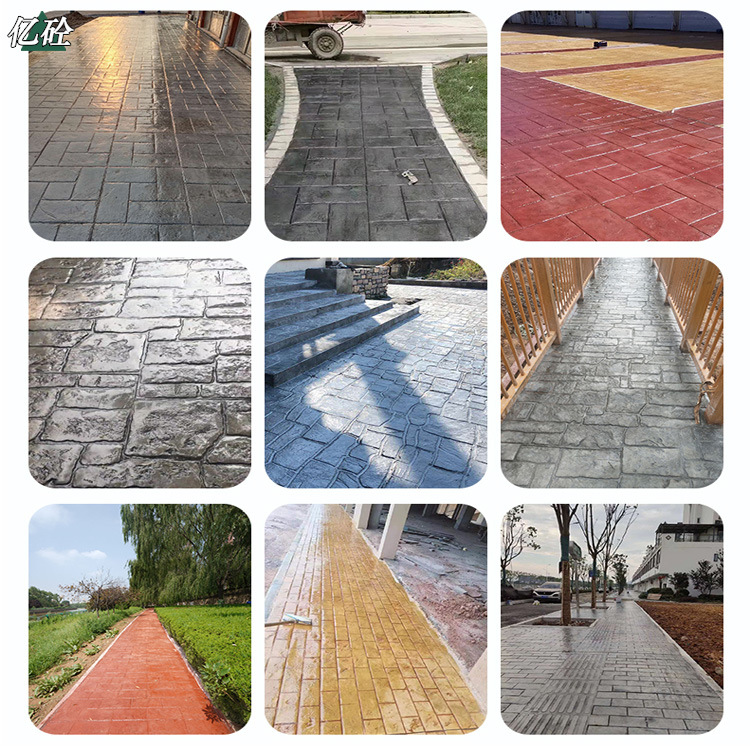 Color concrete die floor mold cement printing template antique brick marble stone embossed floor mold