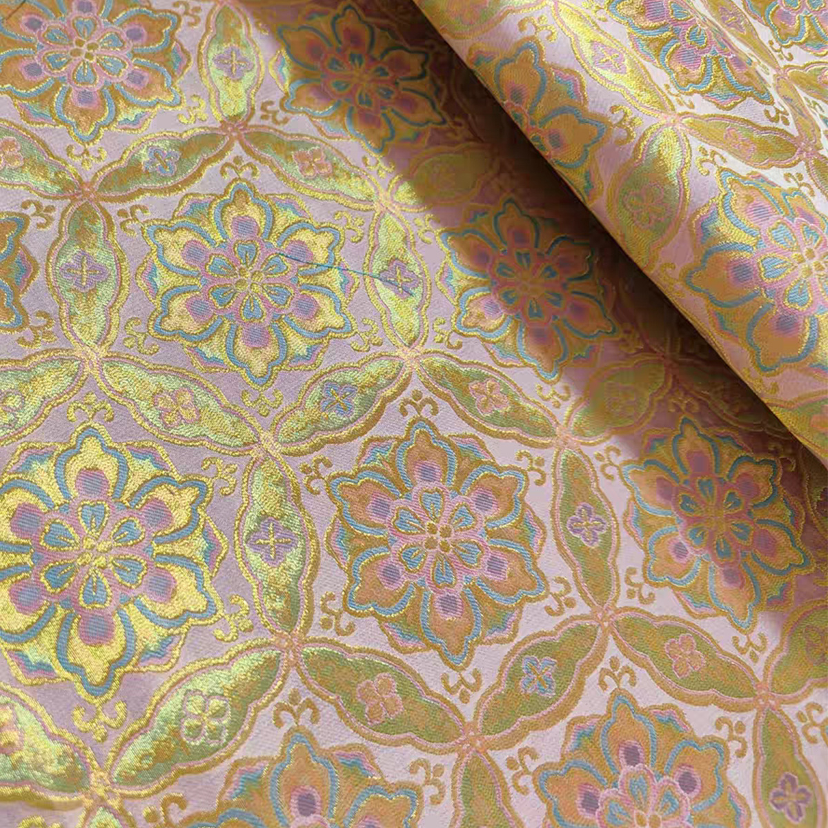 "FS080 Dunhuang Treasure Flower" Weaving Gold Jacket Hanfu Clothing Fabric Imitation Song Brocade Jacquard Brocade Fabric