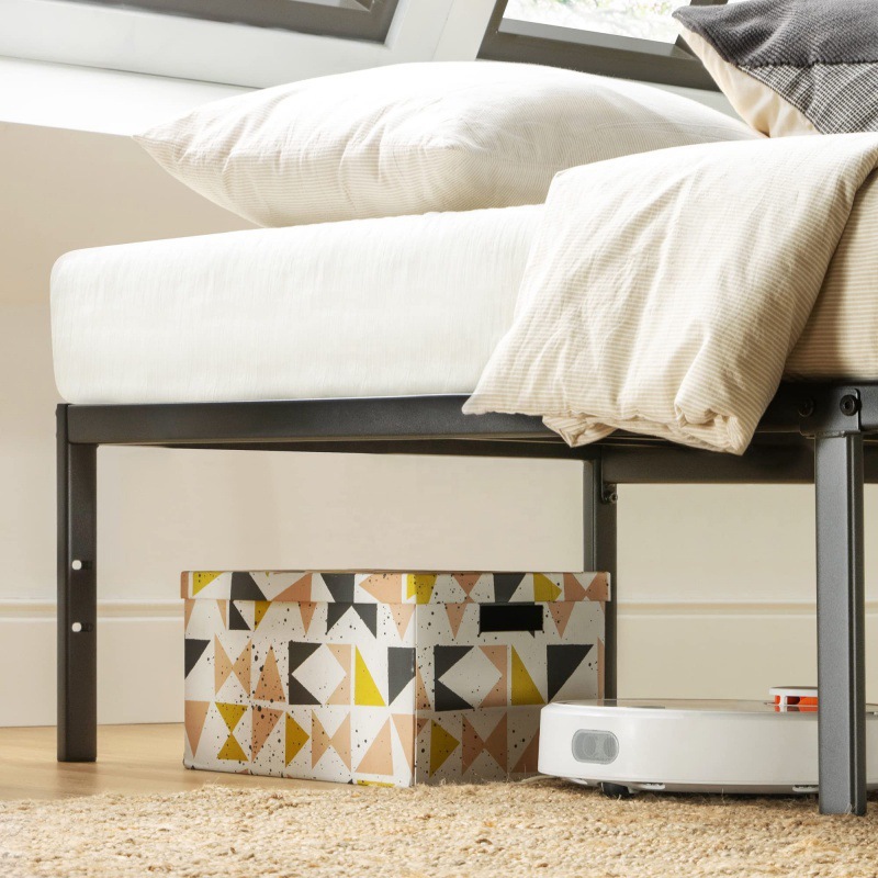 Amazon Home Bedroom Single Platform Iron Frame Bed Convenient Hotel Homestay Double Detachable Iron Bed Frame