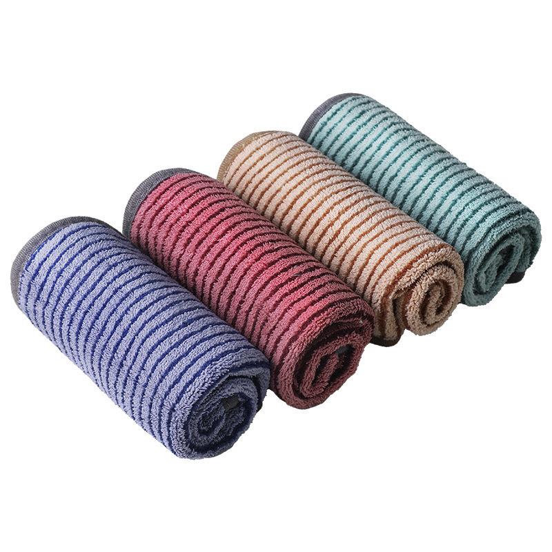 Thin Stripesd Rag Kitchen Bamboo Charcoal Bamboo Fiber Absorbent Thickeneded Table Wiping Dish Towel Colorfulful Stripesd Kitchen Scouring Pad