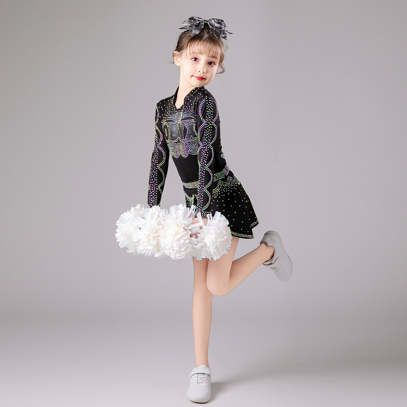 Children's Cheerleading Performance Clothing Long-Sleeved New Girls' Cheerleading Performance Clothing Dance Clothing Competition Competition Clothing
