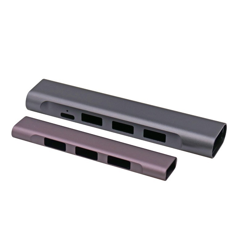 Three-in-one Type-c converter docking station shell to figure production HUB docking station aluminum alloy shell processing