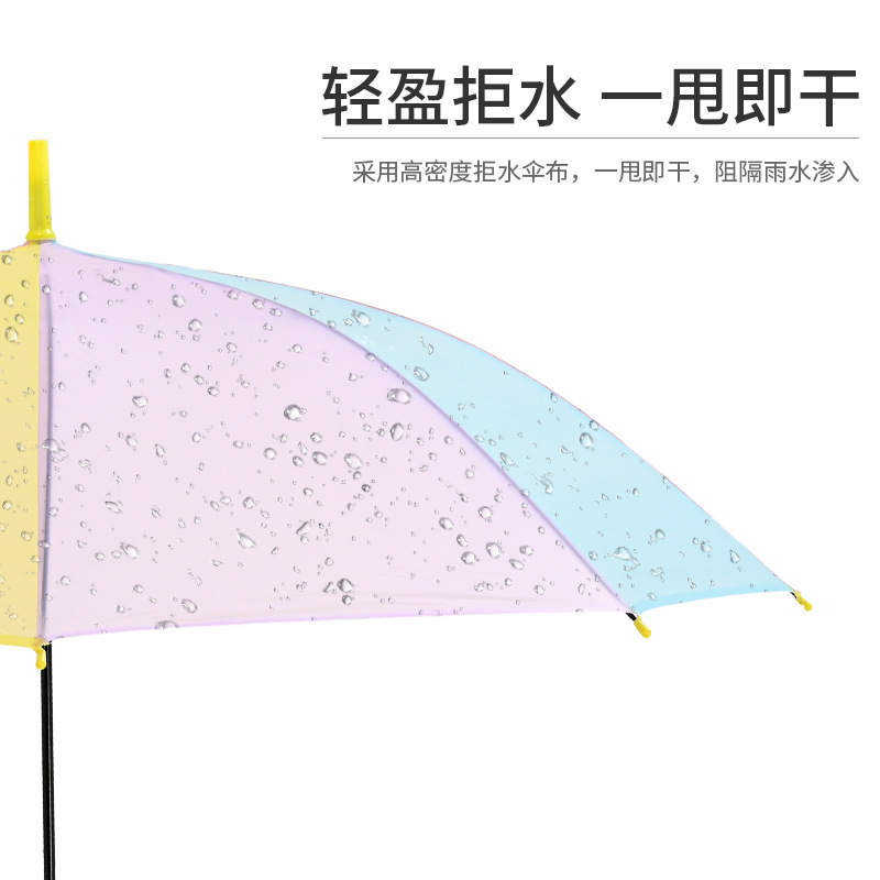 Small Fresh Straight Automatic Transparent Umbrella Transparent Umbrella Ladies Student Rainbow Umbrella Advertising Transparent Umbrella Wholesale Manufacturer